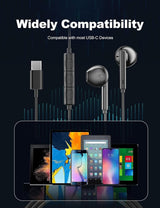 RAVPower RP-BH1006 TypeC wire earbuds Black Global Version - RP-BH1006