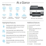 طابعة HP Smart Tank 790 متعددة الوظائف - سرعة طباعة 15 صفحة في الدقيقة / دقة 4800 نقطة في البوصة / مقاس A4 / منافذ USB / LAN / Wi-Fi / فاكس / بلوتوث / طابعة نفث حبر ملونة
