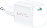 RAVPower RP-PC1037 PD 20W wall charger White UK Version with 3 AC plug white
