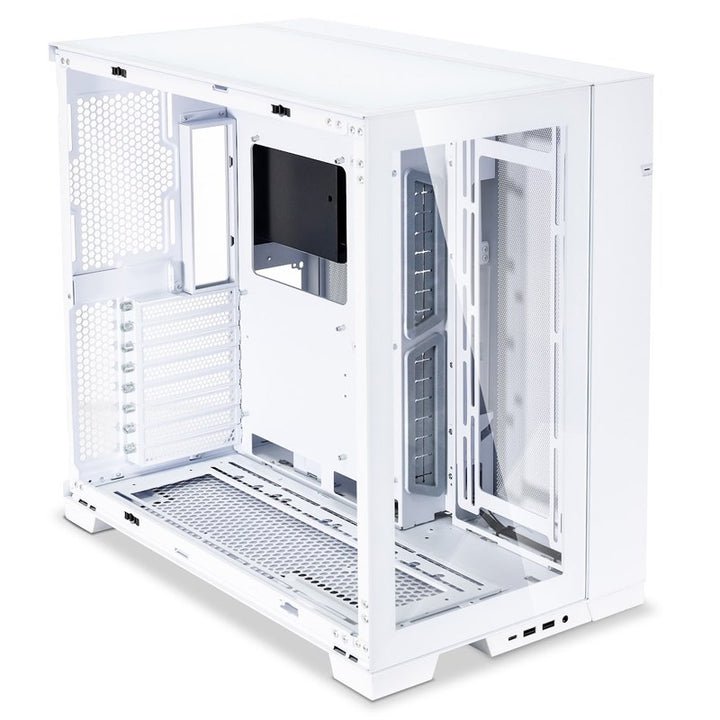 كيس LIAN LI O11 DYNAMIC EVO – E-ATX للألعاب مع زجاج حراري – أبيض
