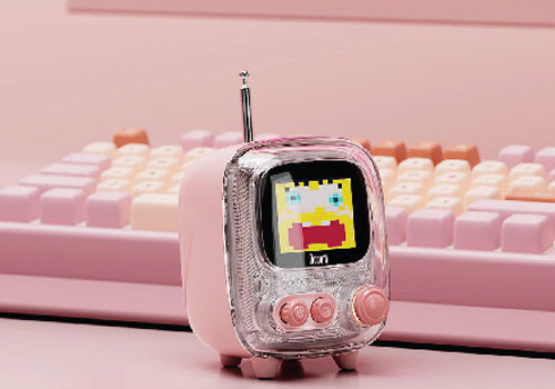 مكبر الصوت الصغير بلوتوث ديفووم تيفوو-2 مع ألبوم صور وكلمات الأغاني - وردي