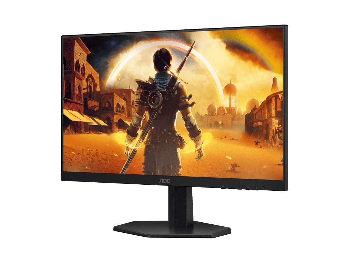 شاشة ألعاب مسطحة بتقنية IPS من AOC، طراز 27G42E، مقاس 27 بوصة، بدقة FHD (1920 × 1080)، ومعدل تحديث 180 هرتز، وزمن استجابة 0.5 مللي ثانية - أسود