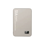 SIA MagOn Magnetic power bank metal Body PD 20W -Wireless Charging 15W5000Mah - Natural Titanium