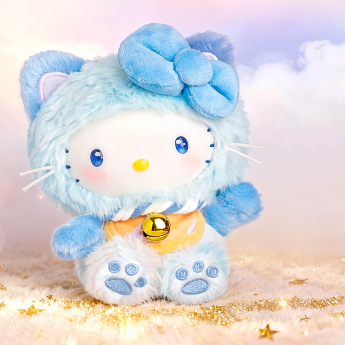 Hello Kitty Style Meow Blessing Series Plush Relaxing Toy He - 5.12 inch (Blind Box) selling per piece - 25MR-017