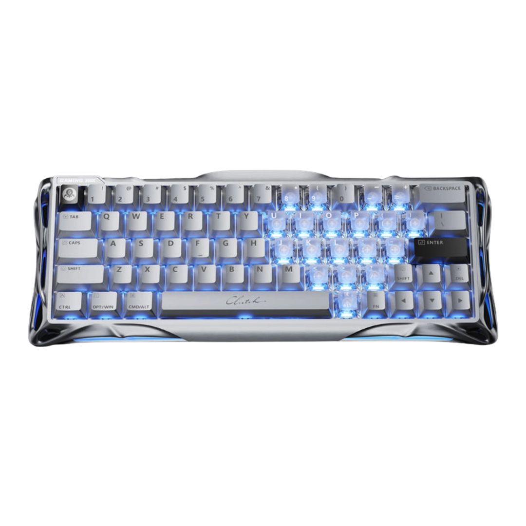 GravaStar Mercury V60 Pro 60% Hall Effect Magnetic Switch Gaming Keyboard - Chrome Silver