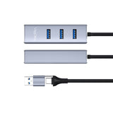 VegGieg USB/Type-C 3.0 2in1 Gigabit Lan Adapter with 3.0*3  HUB Model V-K310