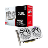 اسوس كارت شاشة ثنائية Radeon RX 9060 XT بسعة 16 جيجابايت GDDR6 للألعاب - أبيض