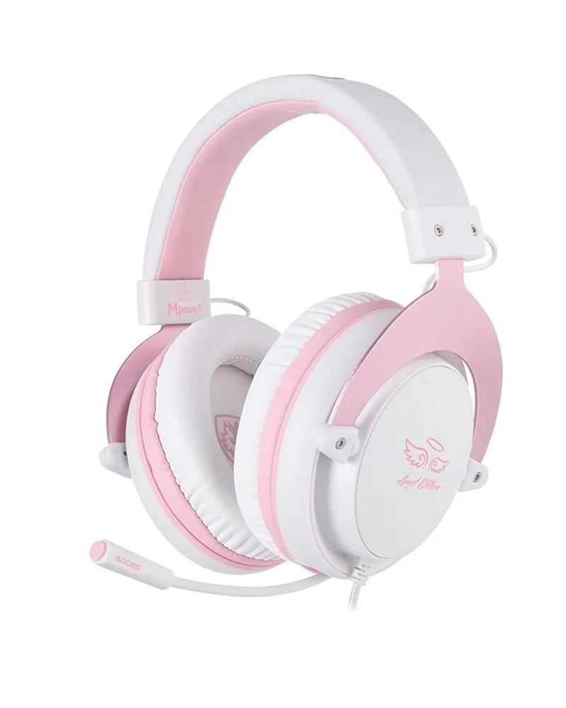 SADES GAMING HEADSET MPOWER PINK SA-723 (Without Mic Vesrion - Open Box)