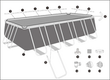 Bestway 18' x 9' x 52"/5.49m x 2.74m x 1.32m Rectangular Pool Set 561KA (Installation Not Included)