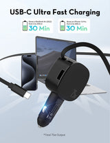 RAVPower RP-VC1021 PD60W 3-Port  Car Charger black - RP-VC1021