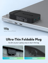 RAVPower RP-PC1095 GaN PD100W 2-Port Wall C Black - RP-PC1095