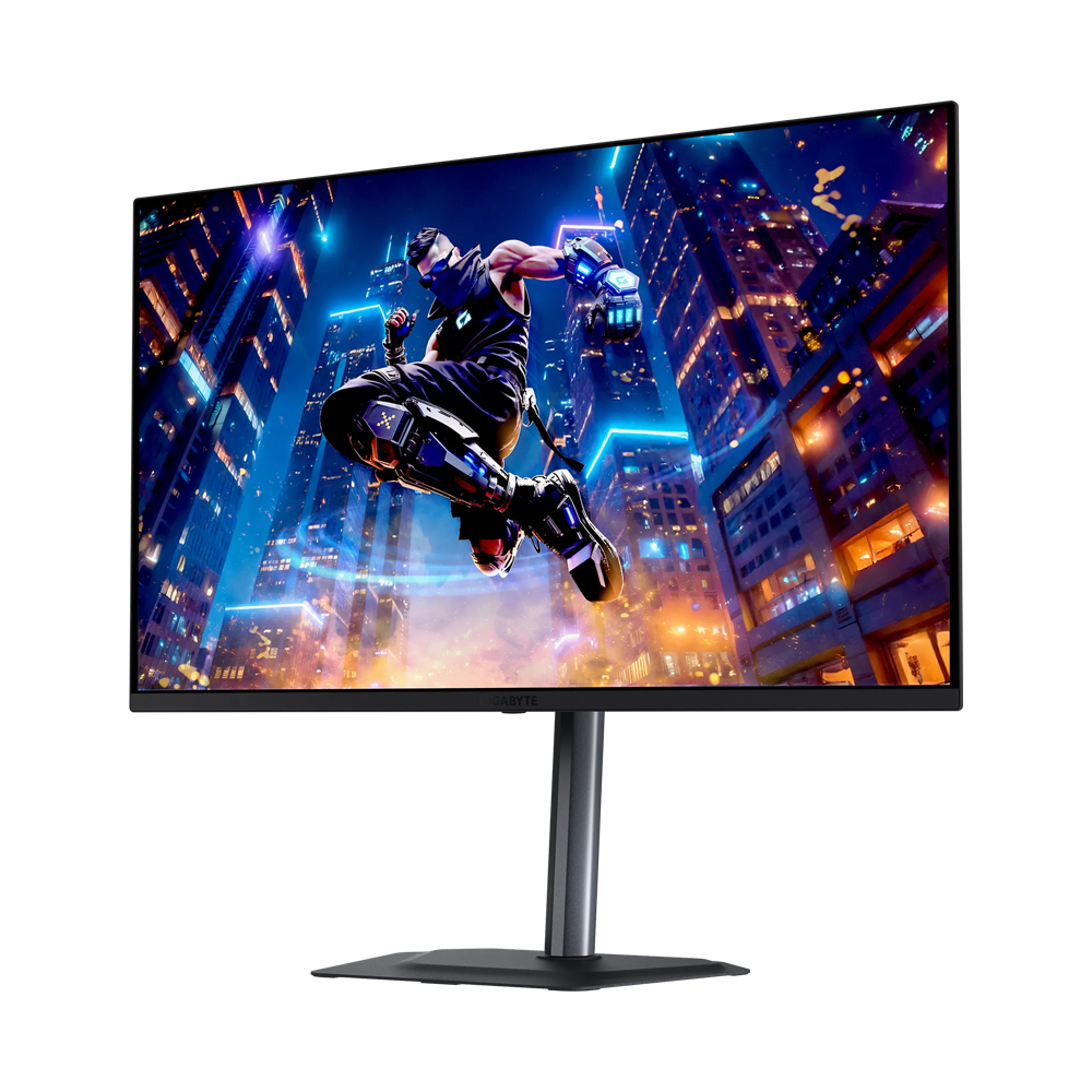 شاشة ألعاب مسطحة بتقنية QD-OLED من جيجابايت MO32U2، مقاس 32 بوصة، بدقة UHD (3840 × 2160)، ومعدل تحديث 240 هرتز، وزمن استجابة 0.03 مللي ثانية، ومنفذ HDMI 2.1 - أسود