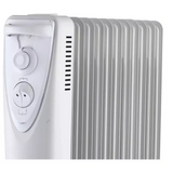 Wansa 11 Fin Oil Heater, 2500W, CY-C08-11-25 - Black