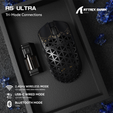 ATTACK SHARK R5 Ultra 39g SUPERLIGHT Carbon Fiber Wireless 8K PAW3950MAX Gaming Mouse PAW3950MAX up to 42000 DPI - Black