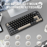 ATTACK SHARK X66 60% Wireless Mechanical Keyboard with Side Printed PBT Keycaps - Star Black
