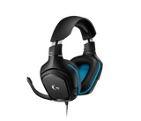 Logitech G432 Wired 7.1 Surround Sound Gaming Headset for PC & Other Platforms - Black & Blue