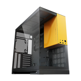 Geometric Future Model 5 Mid Tower Glass Case with 5 Fans  - Black & Yellow