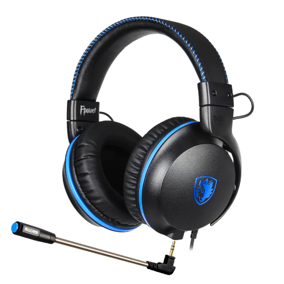 SADES FPOWER Stereo Sound Gaming Headphones SA-717 (Without Mic Vesrion - Open Box)