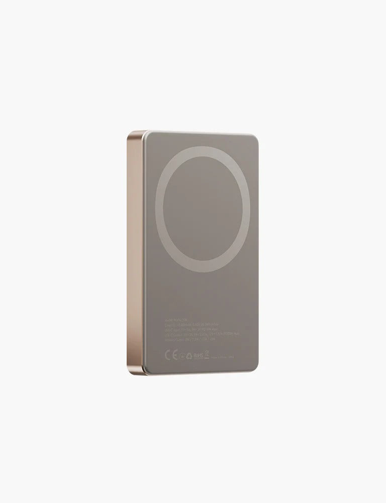 ENERGEA ALUPAC 10K,  10000MAH ULTRA LIGHT ALUMINIUM MAGSAFE COMPATIBLE POWER BANK - GOLD