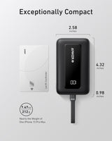 Anker Zolo Wireless Power Bank (10K, 30W, Built-In USB-C Cable) - Black A1685H11