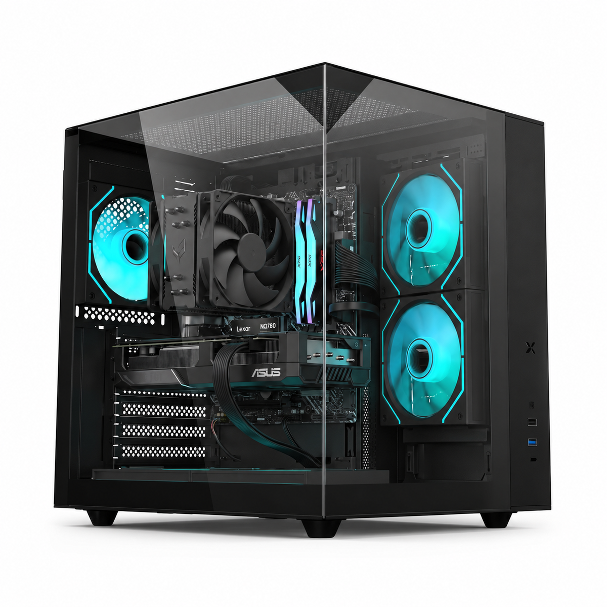 Custom Gaming PC Intel Core I5-14400F, RTX 5060 TI 8GB، RAM 16GB DDR5 5600MHz, 1TB NVMe SSD, Windows 11 Pro