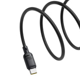 كابل بيسيوس سيلكي للشحن USB-A إلى USB-C بطول 2 متر – كلستر بلاك