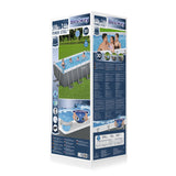 BESTWAY 4.88M X 2.44M X 1.22M RECTANGULAR POOL SET (Contents:Pool, Filter Pump(220-240V), Ladder, Cover, Chemconnect Dispenser, Compatible with Cartridge 58094(II)220-240V)  56670 (Installation Not Included)