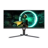 AOC شاشة ألعاب مسطحة VA بانل، مقاس 34 بوصة، بدقة WQHD (2560 × 1440)، ومعدل تحديث 144 هرتز، وزمن استجابة 1 مللي ثانية - أسود