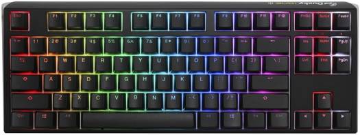 DUCKY ONE 3 TKL PBT HOT SWAP Blue Switch Cherry RGB Wired Mechanical Gaming Keyboard Arabic - Classic Black