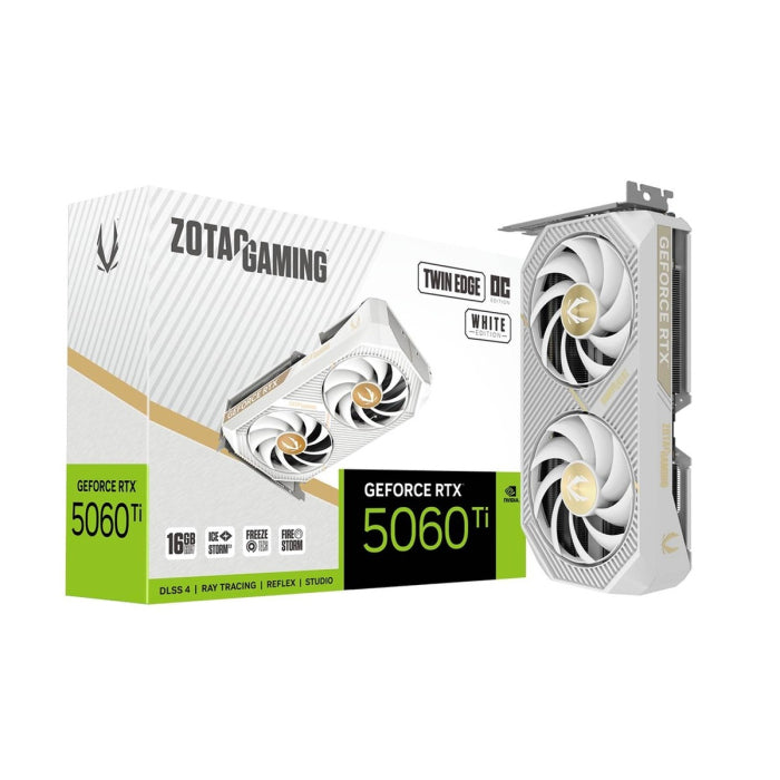 ZOTAC Gaming GeForce RTX 5060 Ti 16GB Twin Edge OC White Edition GDDR7 128 Bit