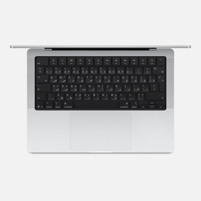 Apple MacBook Pro M5 Chip, 10‑Core CPU and 10‑Core GPU, 16GB Unified Memory, 512GB SSD Storage, 14-inch Liquid Retina XDR display, Arabic/English Keyboard, Touch ID, Silver | MDE44AB/A