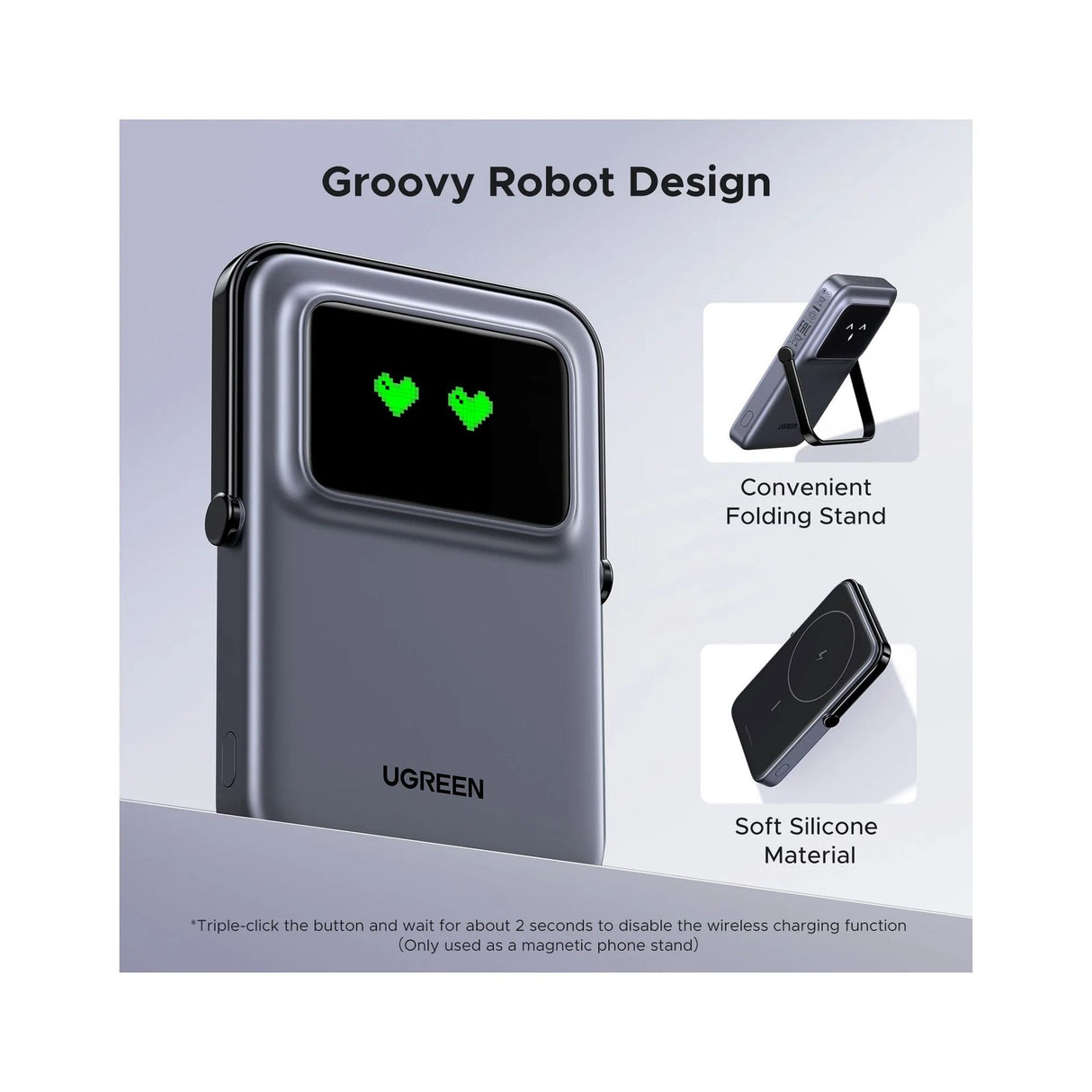 UGREEN Uno Magnetic Wireless Power Bank 10000mAh 20W
