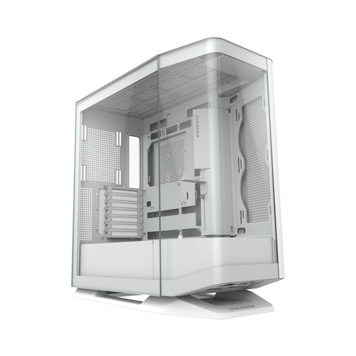Cougar FV270 Mid Tower Two Panel Front & Left Side Tempered Glass Case with One RGB Fan - White