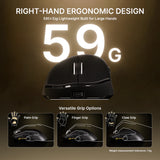 ATTACK SHARK V8 Ultra-Light Ergonomic Right-handed Ergonomic Wireless Gaming Mouse up to 42000 DPI - Black
