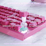 لوحة مفاتيح ATTACK SHARK X68 السلكية 60% HE Rapid Trigger بسرعة 8KHz (مفاتيح مغناطيسية) - Pink Contours Pattern Shine