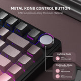 ATTACK SHARK X85 Tri-Mode 75% Gasket mounted Mechanical Keyboard - BlackBerry White Jade switch