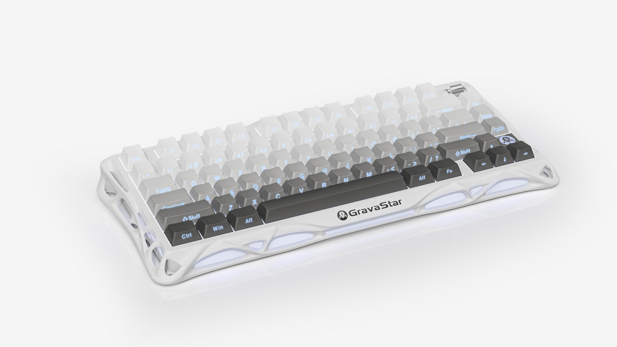 GravaStar Mercury K1 75% Wireless Mechanical Gaming Keyboard - Gradient White