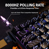 لوحة مفاتيح ATTACK SHARK X68 السلكية 60% HE Rapid Trigger بسرعة 8KHz (مفاتيح مغناطيسية) - Black Contours