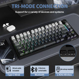 لوحة مفاتيح ميكانيكية ATTACK SHARK X820 Ultra Tri-Mode 75% Gasket - Black Gradient + Shark Switch