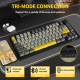 لوحة مفاتيح ميكانيكية ATTACK SHARK X820 Ultra Tri-Mode 75% Gasket - Star Black Moon Light + Shark Switch