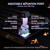 لوحة مفاتيح ATTACK SHARK X68 السلكية 60% HE Rapid Trigger بسرعة 8KHz (مفاتيح مغناطيسية) - Black Contours