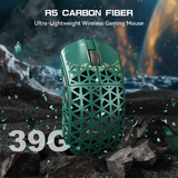 ATTACK SHARK R5 Ultra 39g SUPERLIGHT Carbon Fiber Wireless 8K PAW3950MAX Gaming Mouse PAW3950MAX up to 42000 DPI - Green