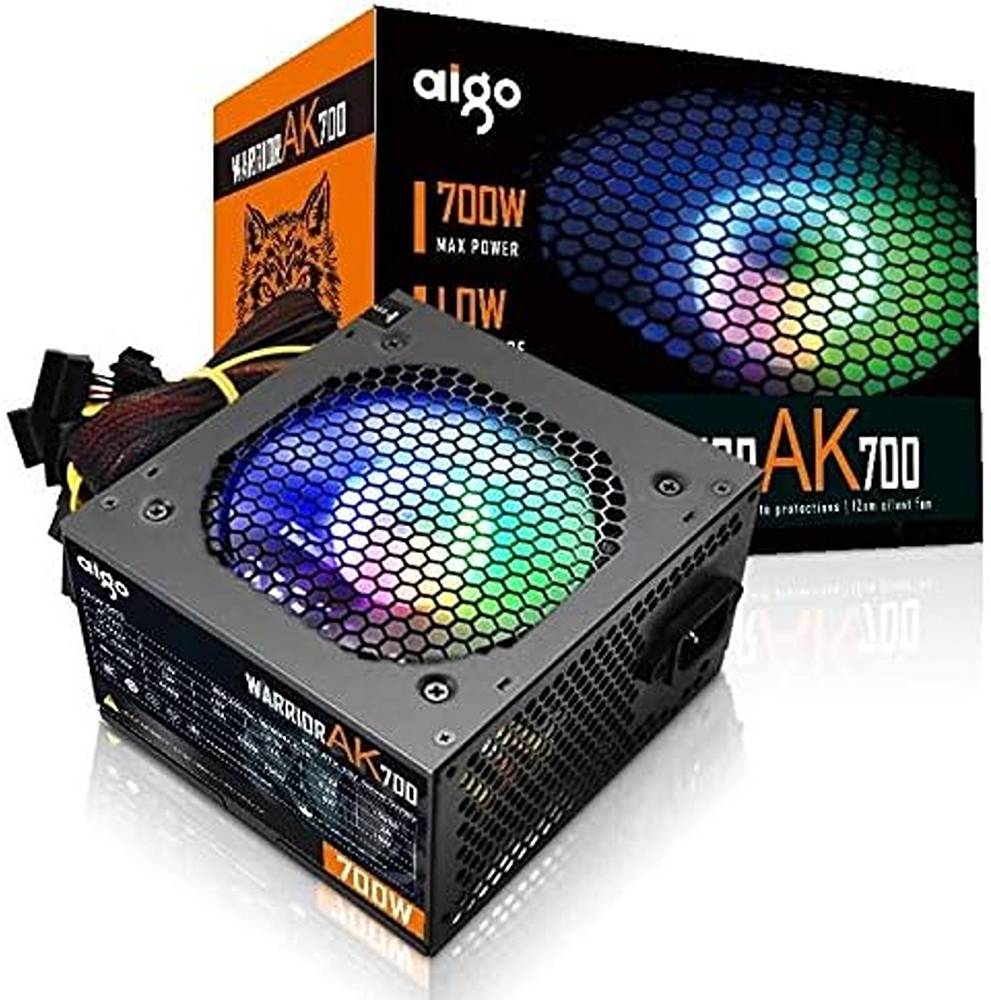 Aigo Warrior AK700 Max 700W Silent RGB Fan 220V ATX Power Supply
