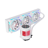 Alseye W360-V-W 360mm AIO Liquid Coolers, 350W TDP low noise ARGB pump with 2.1 inch screen - White
