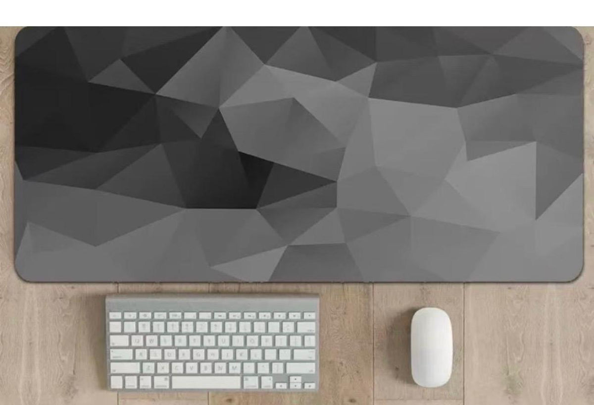 Black Gradient shapes Waterproof Anti-Slip Mousepad XL 90 x 40 CM