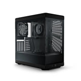 HYTE Y40 Panoramic Tempered Glass With Two 120mm fans, PCI-E 4.0 Vertical Mount included ATX Mid Tower Case - Black