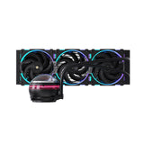 Alseye W360-L-B 360mm AIO Liquid Coolers, 320W TDP low noise ARGB pump with 2.1 inch screen - Black