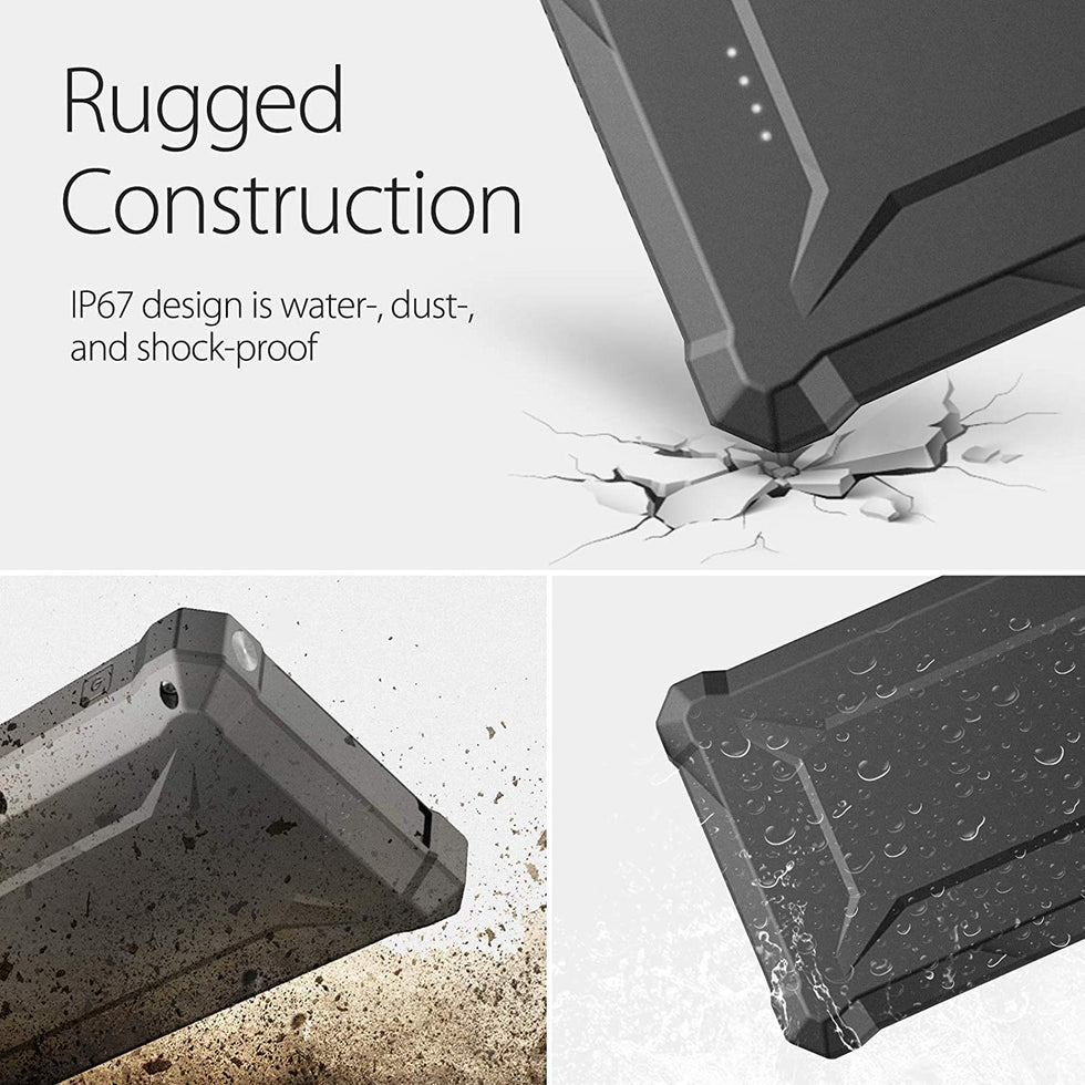 RAVPower RP-PB096 10050mAh PD 18W+QC3.0 Waterproof Power Bank Black Offline
