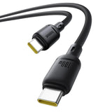 كابل بيسيوس سيلكي للشحن USB-A إلى USB-C بطول 2 متر – كلستر بلاك
