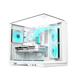 Acer V330W Computer Case ATX With 6 Pre installed 120mm ARGB fans - White